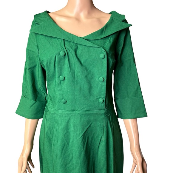 MUXXN Women's plus size Classic Vintage Sweetheart Neckline Cocktail Tea Dress - Picture 7 of 8